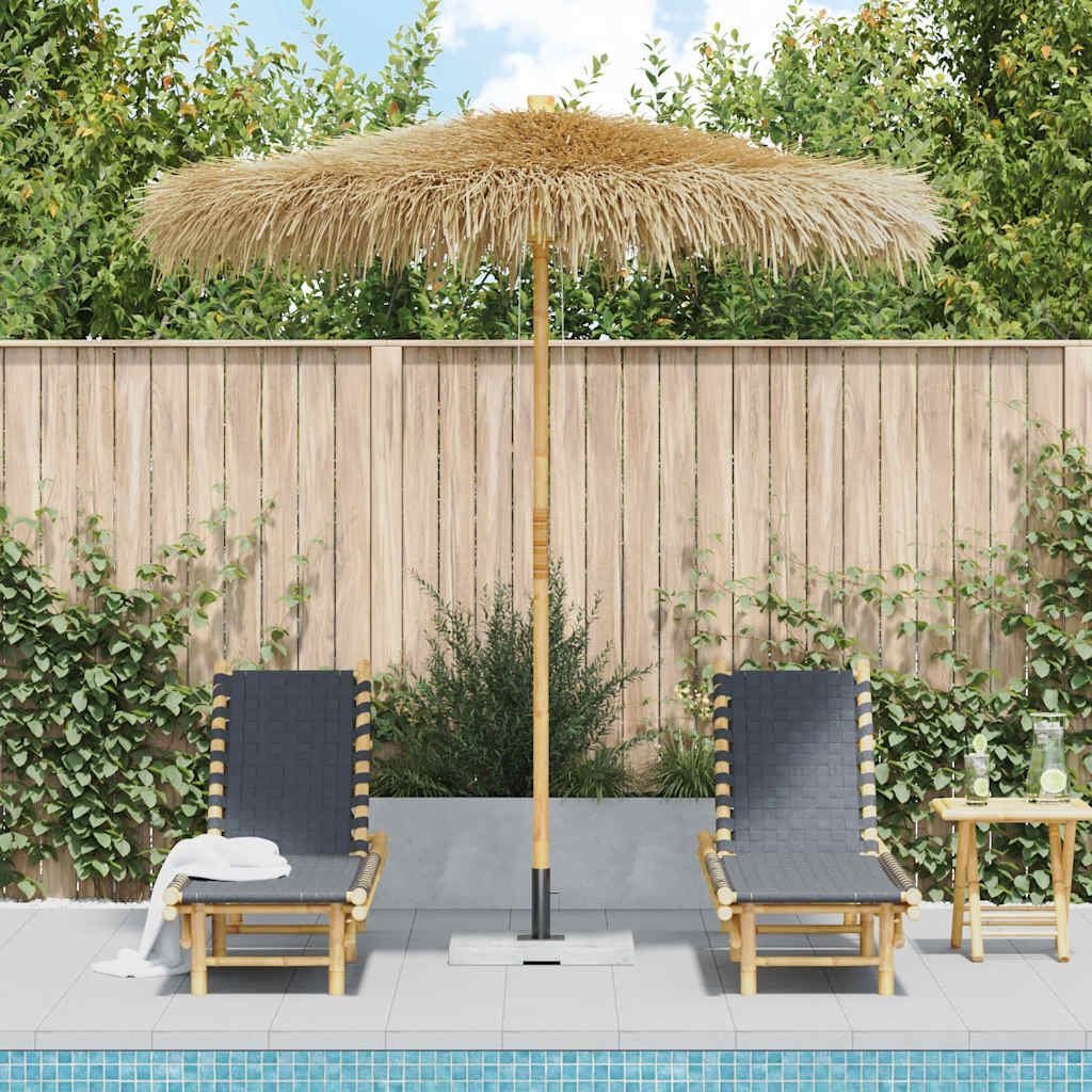 Parasol van bamboe met dak van bananenbladeren 270 cm