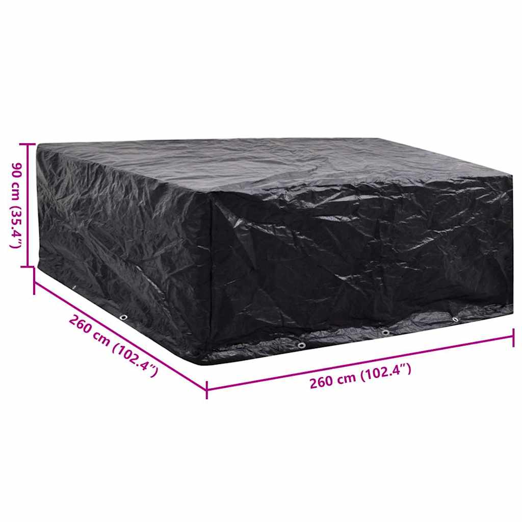 Tuinmeubelhoes met 10 oogjes 260x260x90 cm – afbeelding 6
