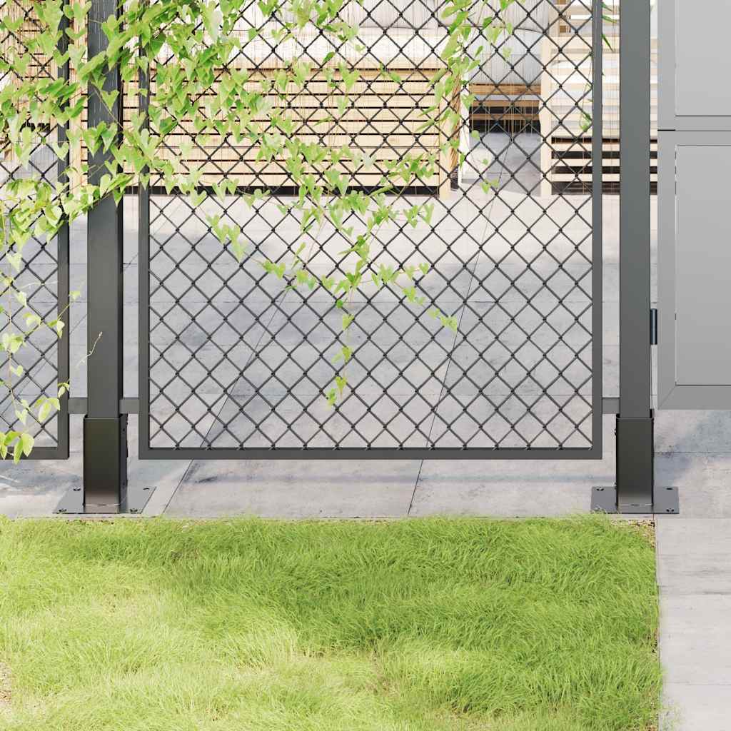 Spokkels vierkant 12 st 61x61 mm gepoedercoat staal antraciet – afbeelding 1