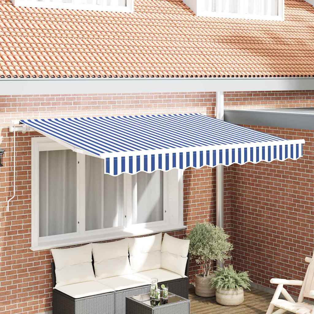 Vervangingsdoek voor zonnescherm Blauw en Wit 235 x 195 cm
