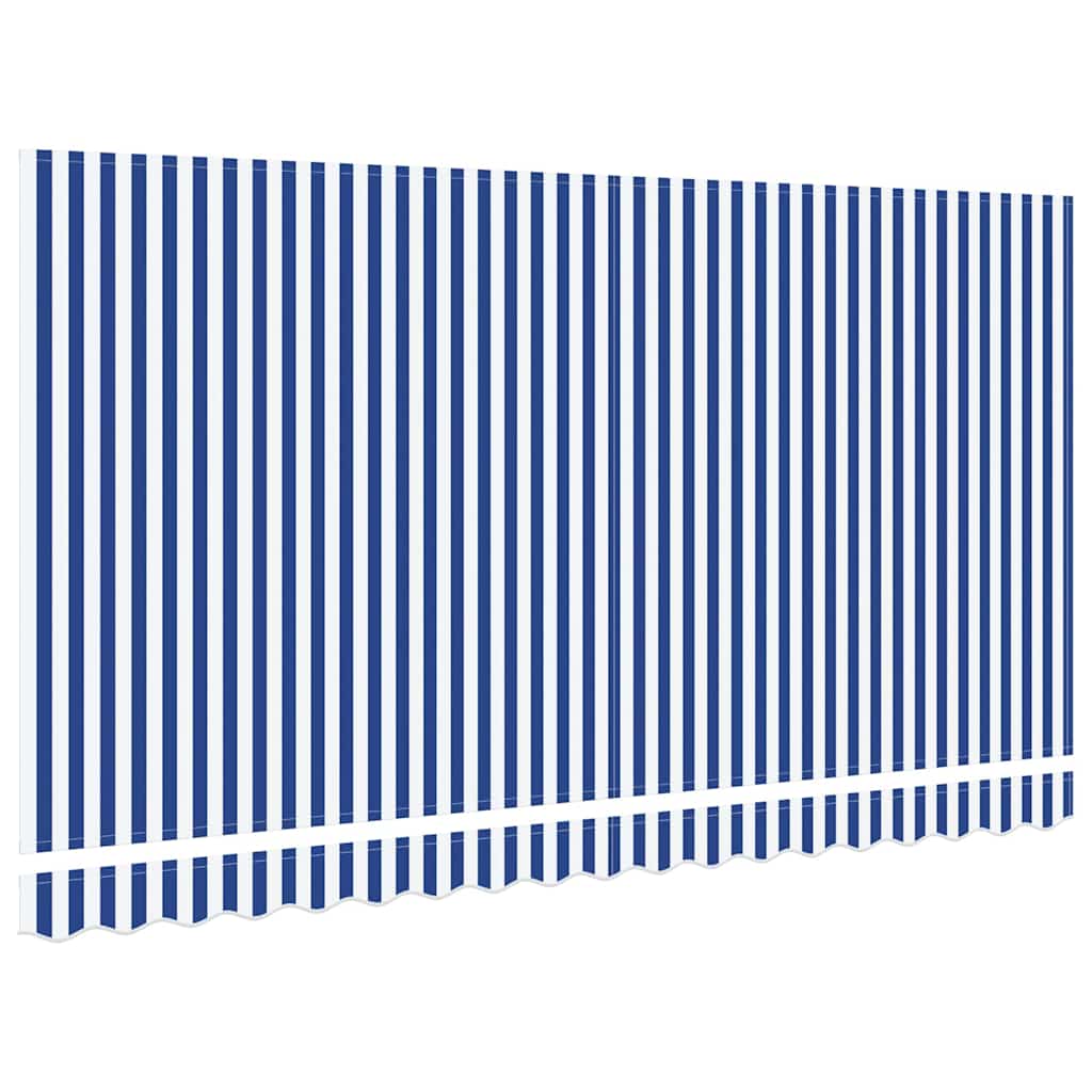 Vervangingsdoek voor zonnescherm Blauw en Wit 4 x 2 m Polyester – afbeelding 4