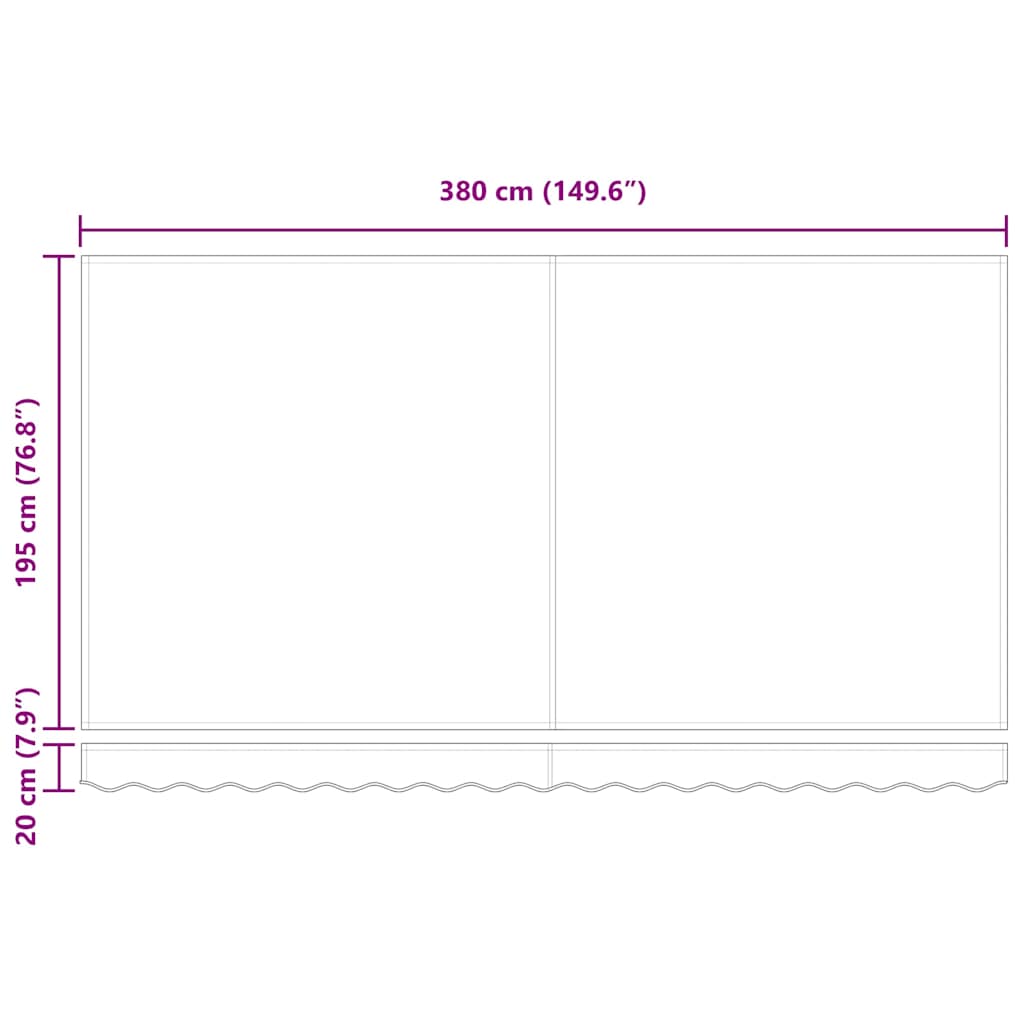 Vervangingsdoek voor zonnescherm Bordeaux Rood 4 x 2 m – afbeelding 9