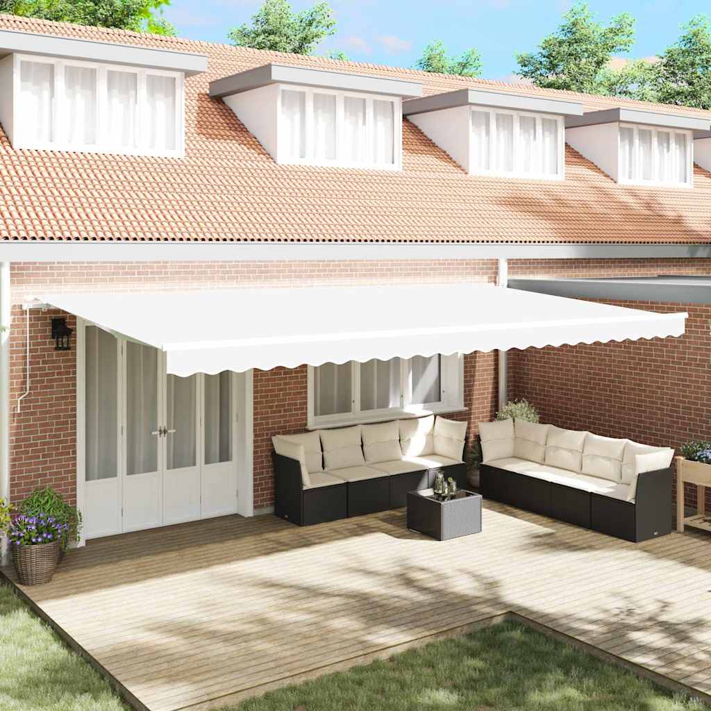 Vervangingsdoek voor zonnescherm Wit 6 x 3 m Polyester