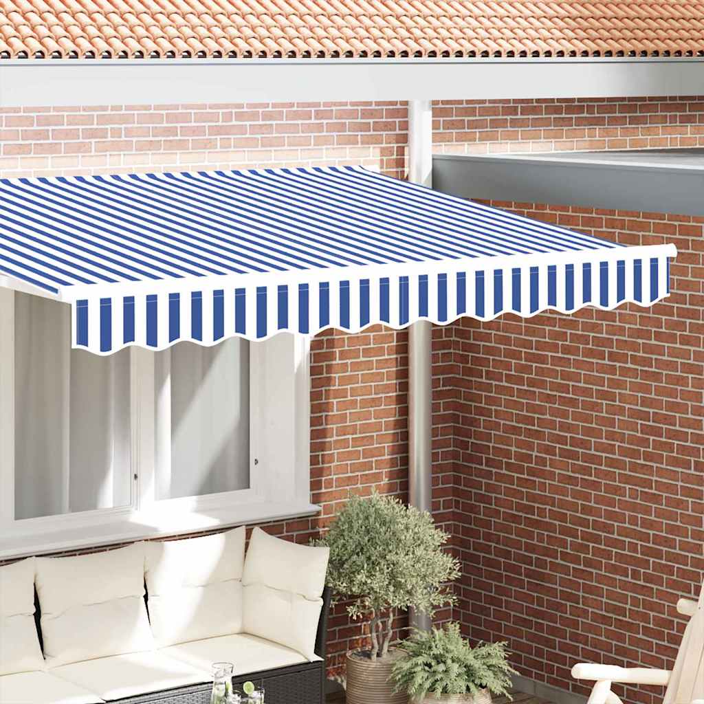 Markies Valance Blauw en Wit 230 x 20 cm Canvas