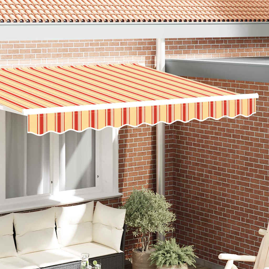 Vervangende markies volant Geel en Oranje 2,5 m Polyester