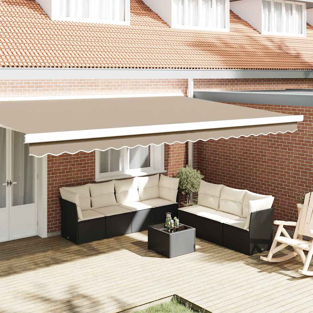 Vervangende markies volant Beige 480 x 20 cm Polyester
