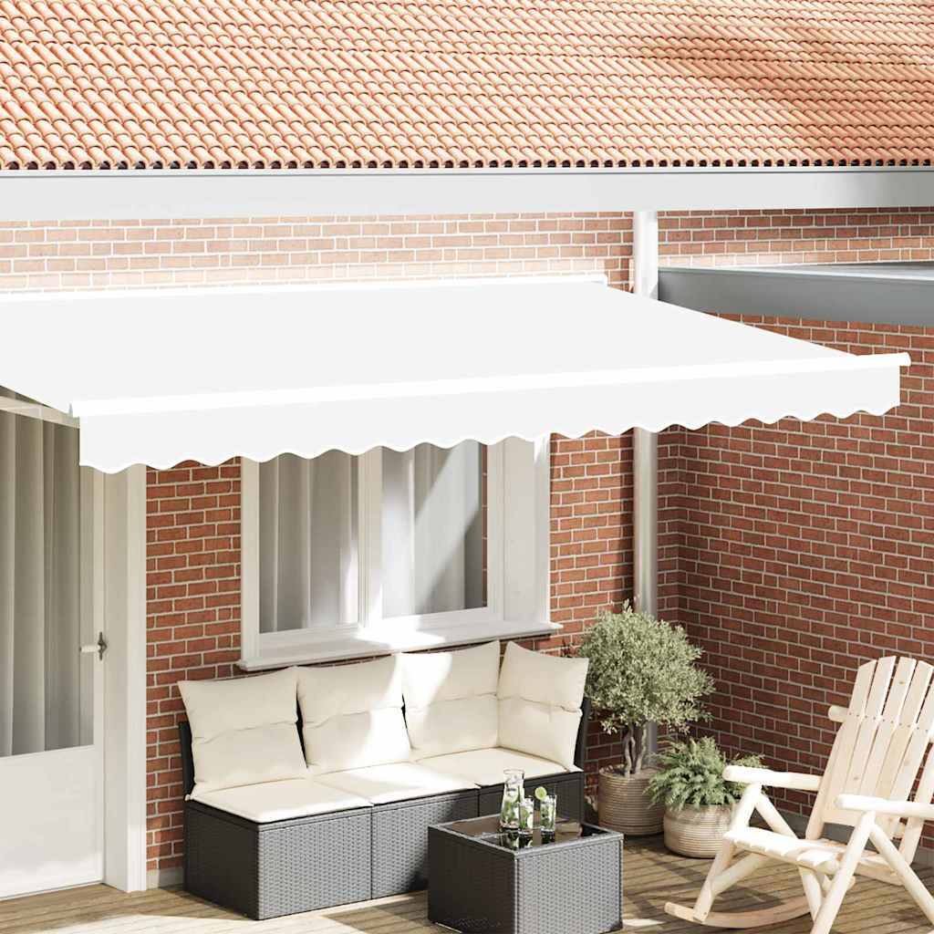 Vervangende markies volant Wit 4 m Polyester – afbeelding 1