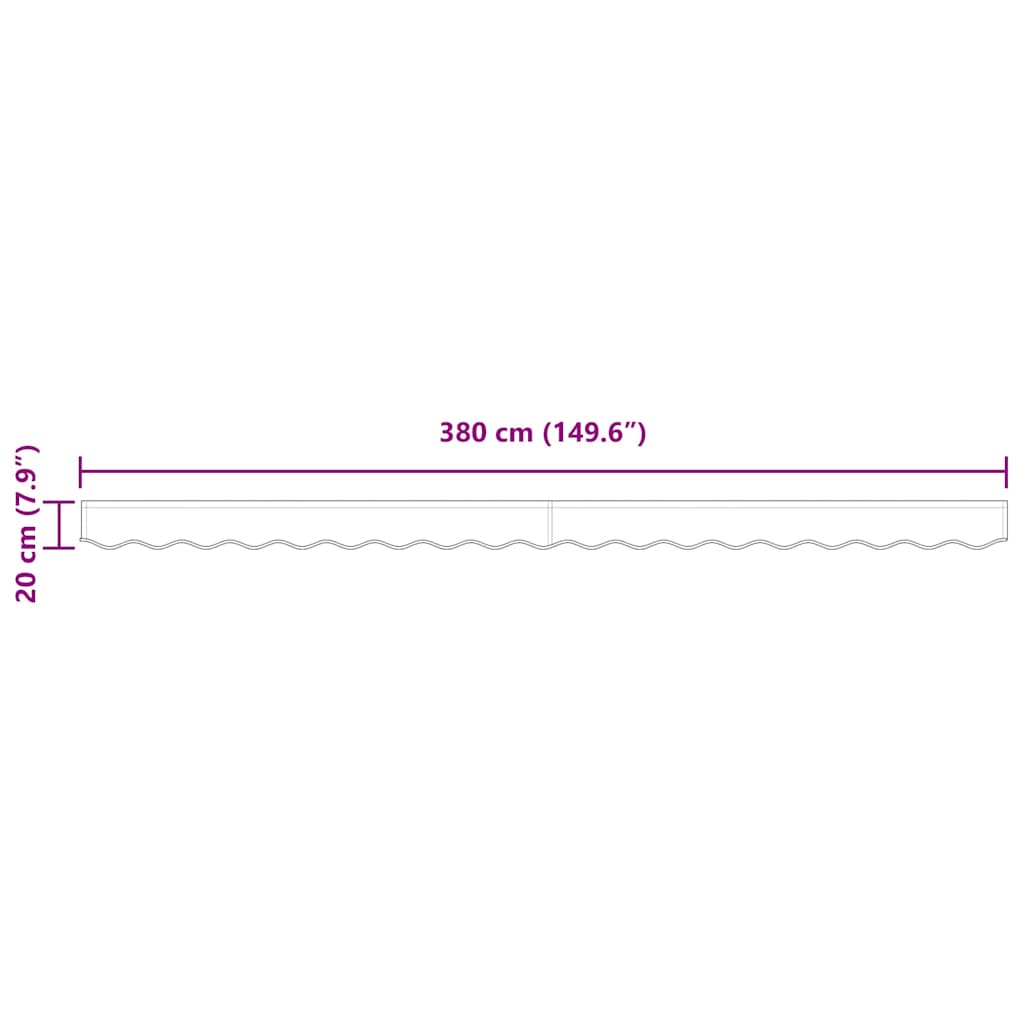Vervangende markies volant Wit 4 m Polyester – afbeelding 8