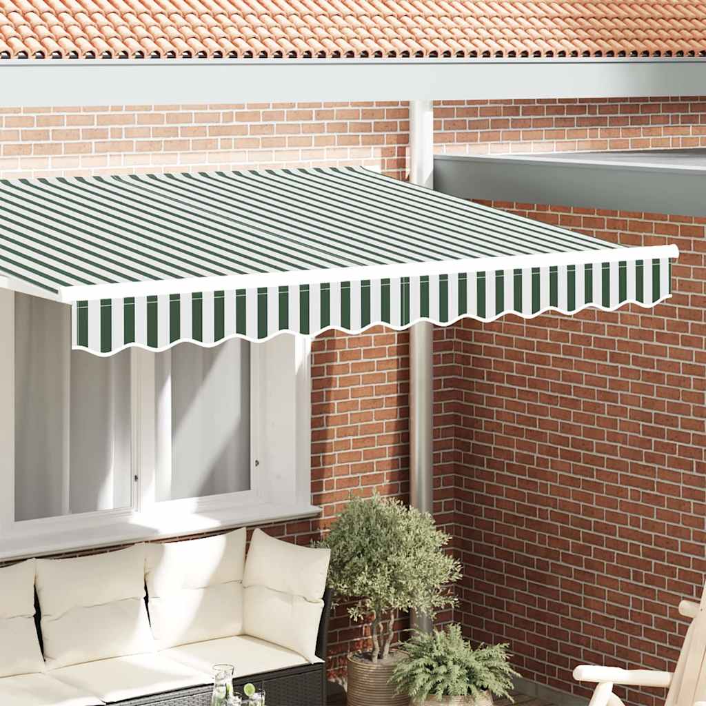 Markies Valance Groen en Wit 330 x 20 cm Canvas