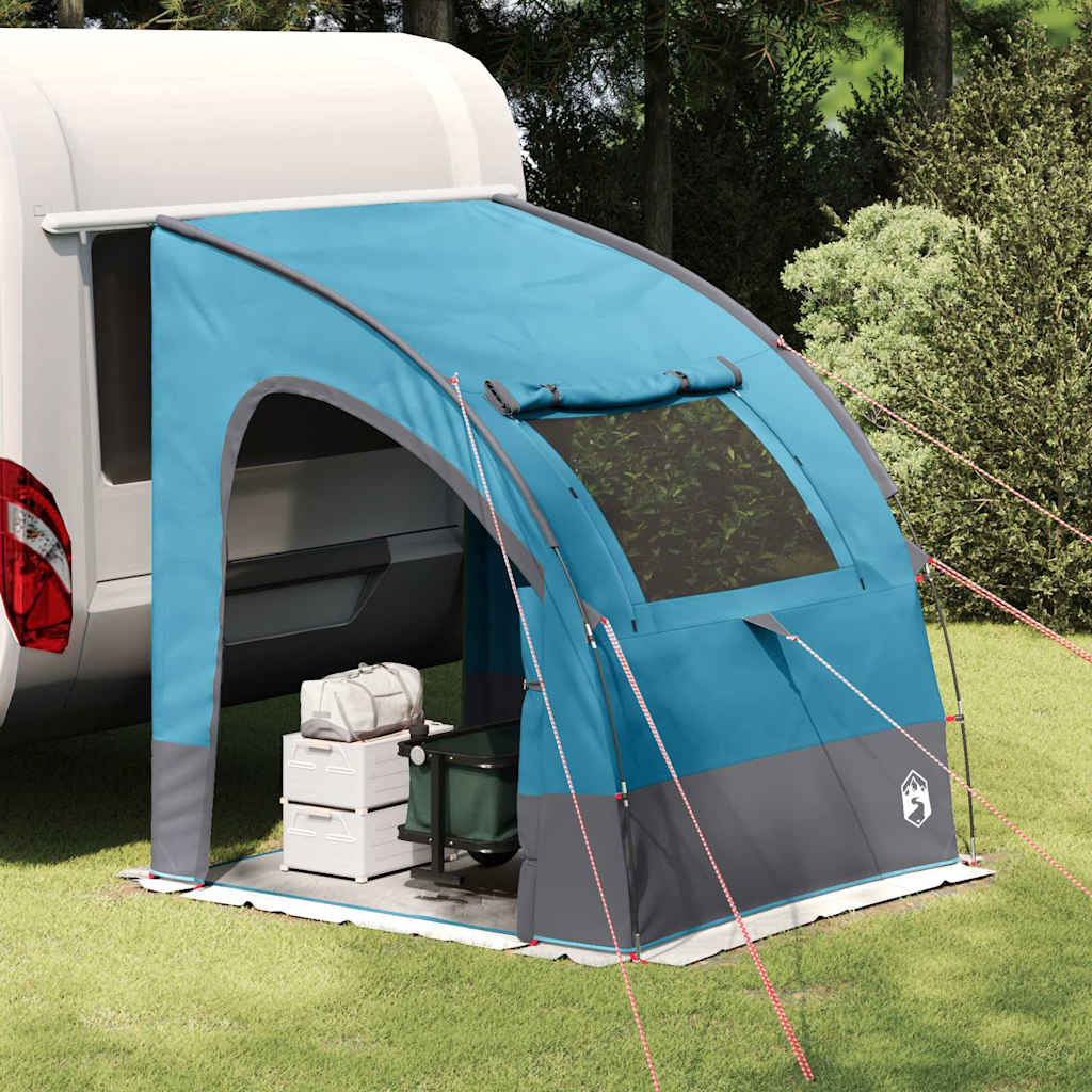 Achterkleptent met dak Blauw 194 x 180 x 210 cm taft