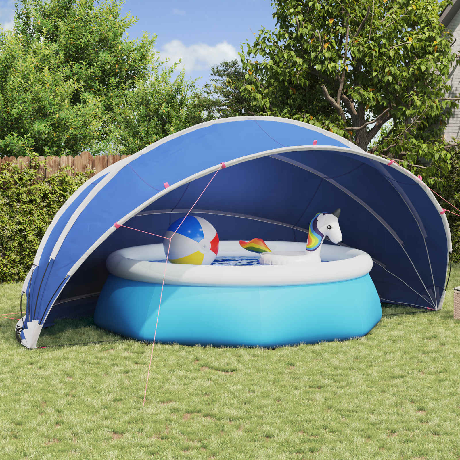 Pooldome Groen 546 x 516 x 250 cm 185T polyester met PU-coating