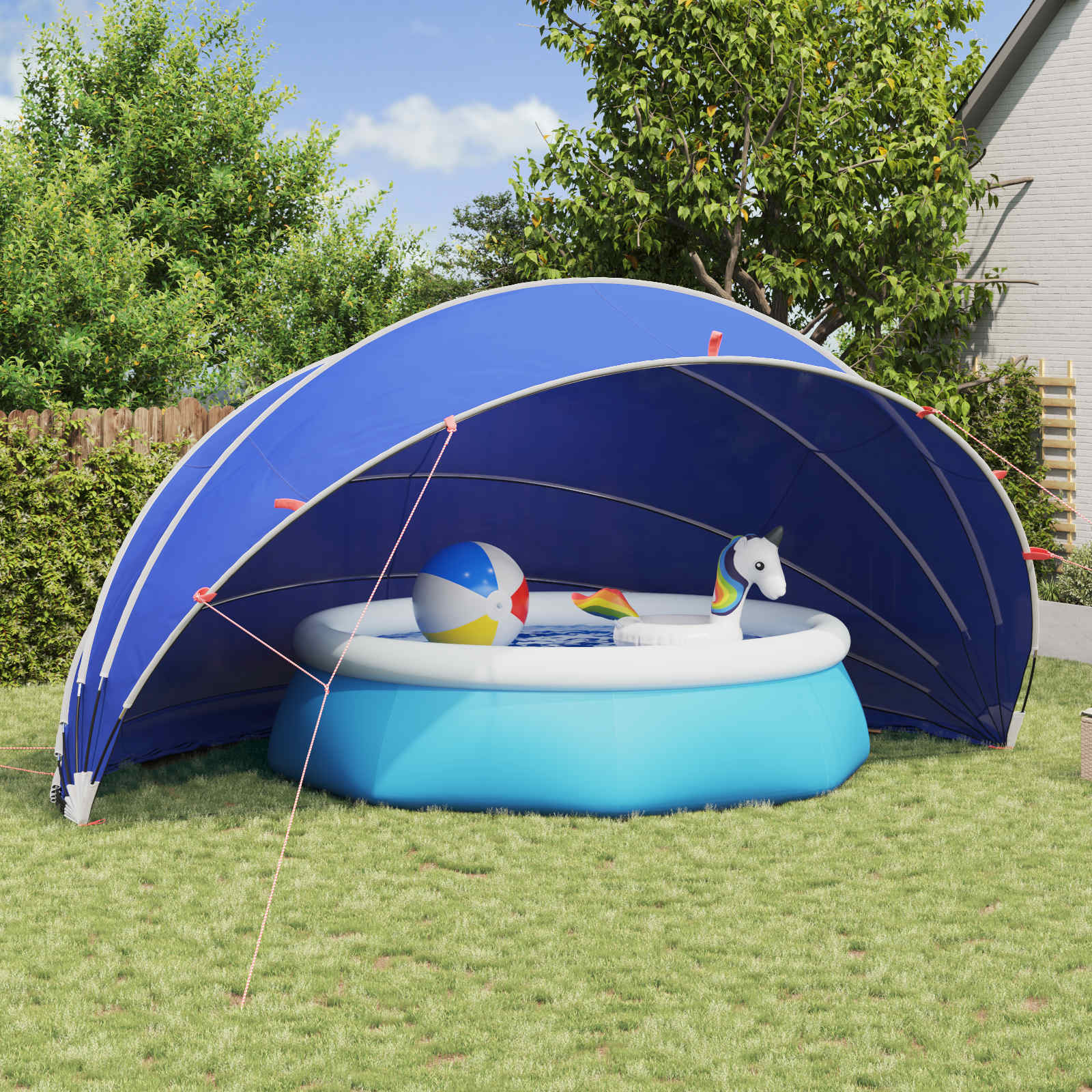 Pooldome Groen 592 x 590 x 275 cm 185T polyester met PU-coating