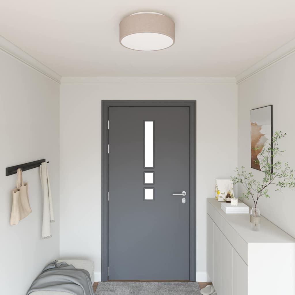 Plafonnière met schijnwerpers Taupe 38 x 38 x 13,5 cm Stof