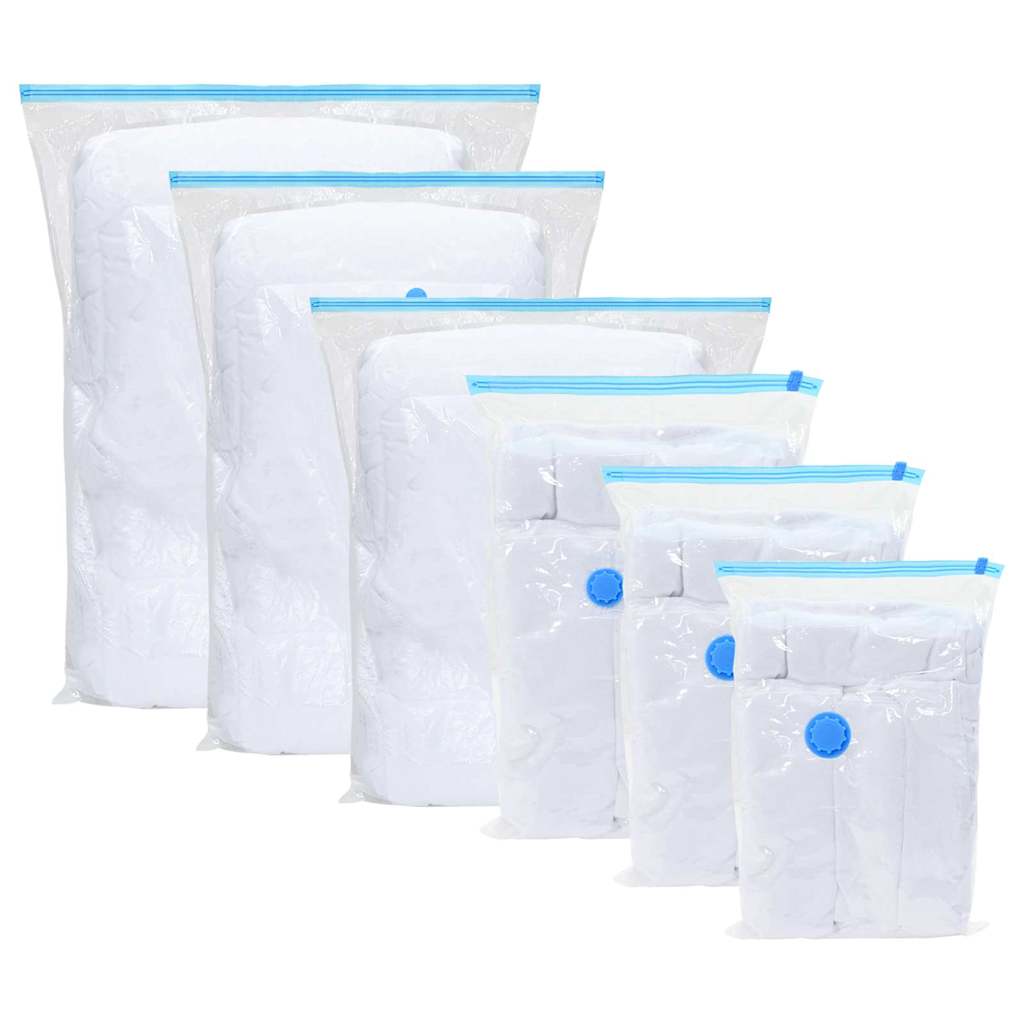 Opslagzakken met opslag 5 pcs Transparant en Blauw 130 x 100 cm