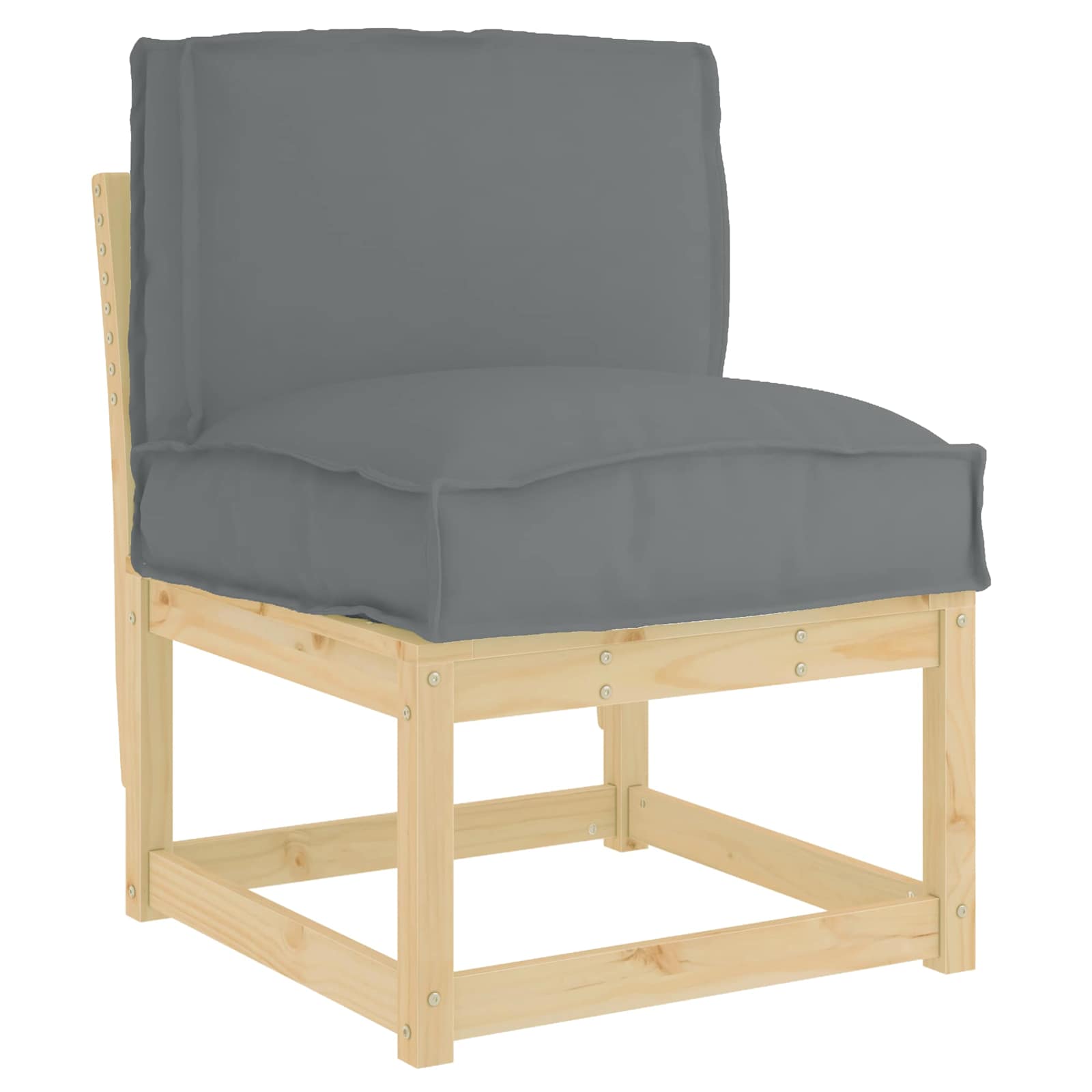 Kussen Antraciet 50 x 40 x 12 cm Oxford Stof – afbeelding 2