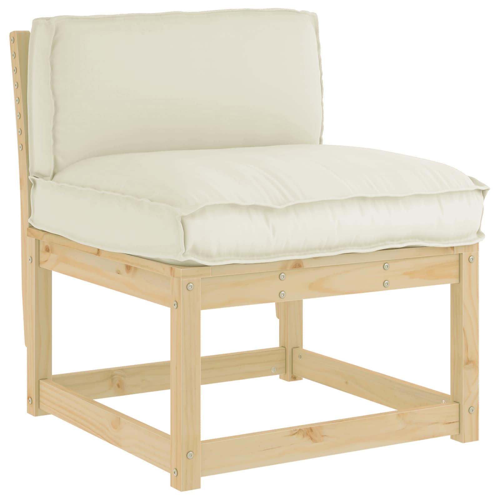 Kussen Crème 80 x 40 x 12 cm Oxford Stof – afbeelding 2