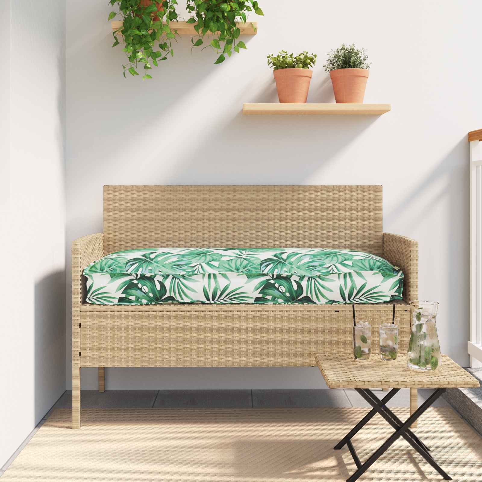 Kussen Bladpatroon 120 x 60 x 12 cm Oxford Stof Blad