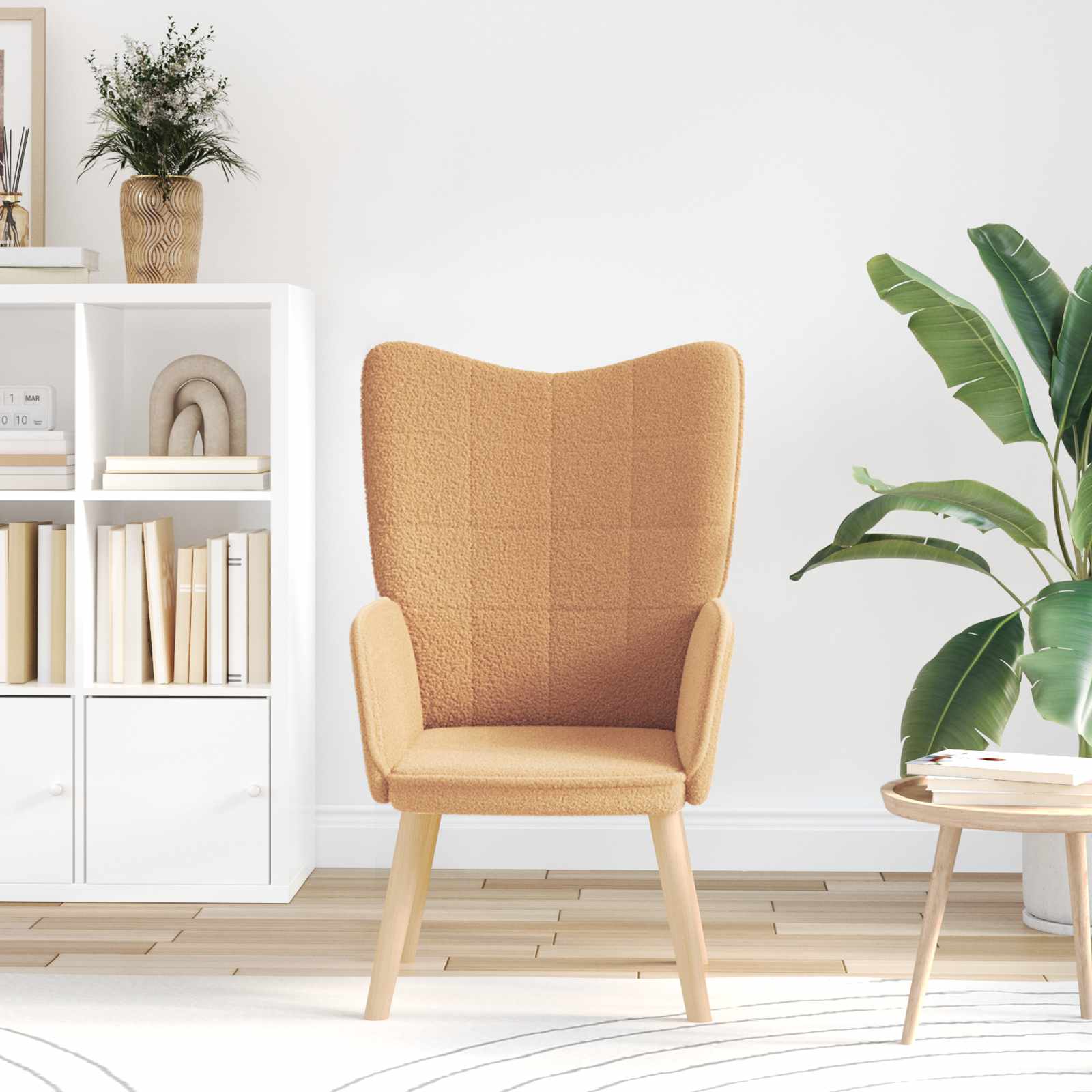 Fauteuil Beige 62 x 67 x 95,5 cm Sherpa Stof