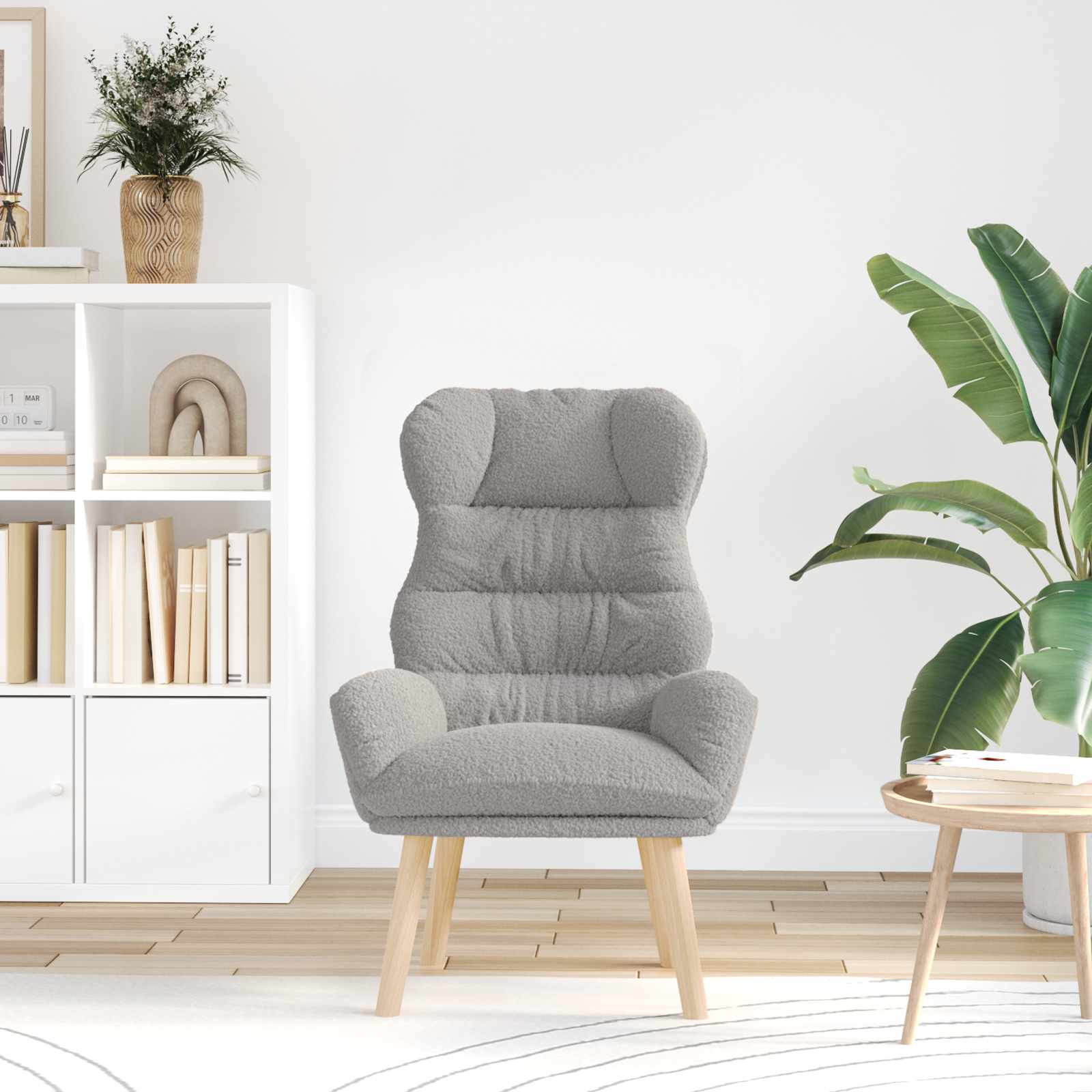 Fauteuil Lichtgrijs 69 x 74 x 93 cm Sherpa Stof