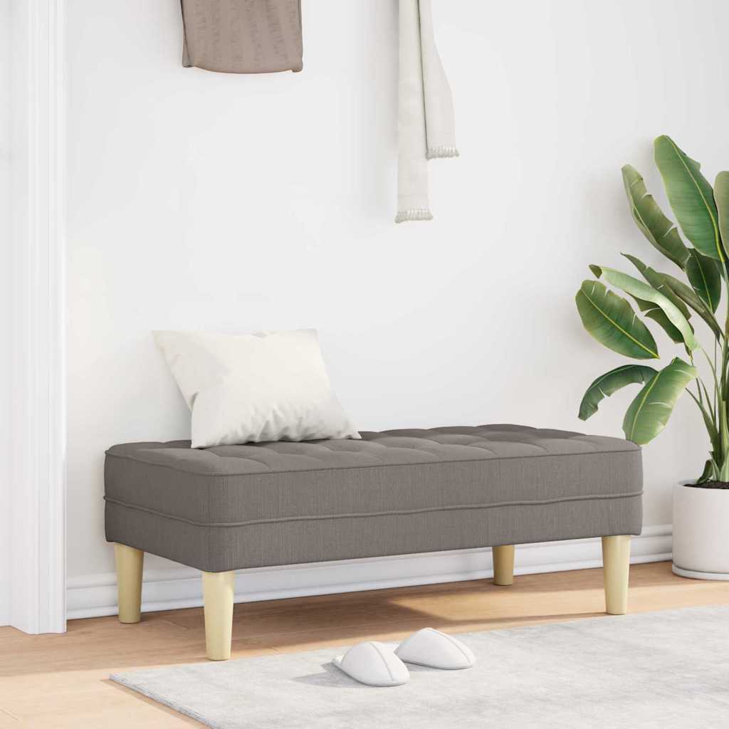 Bank met kussen Taupe 113 x 57 x 39 cm Stof