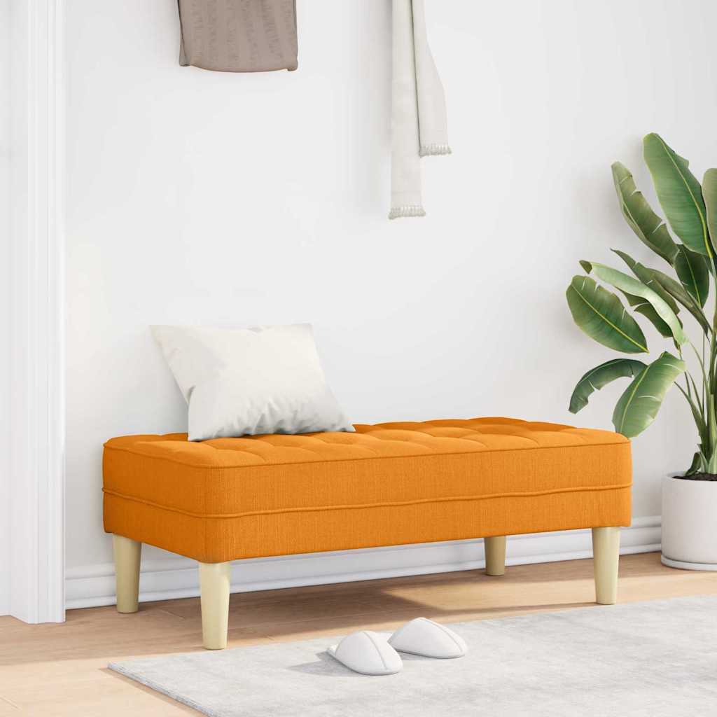 Bank met kussen Donkergeel 113 x 57 x 39 cm Stof