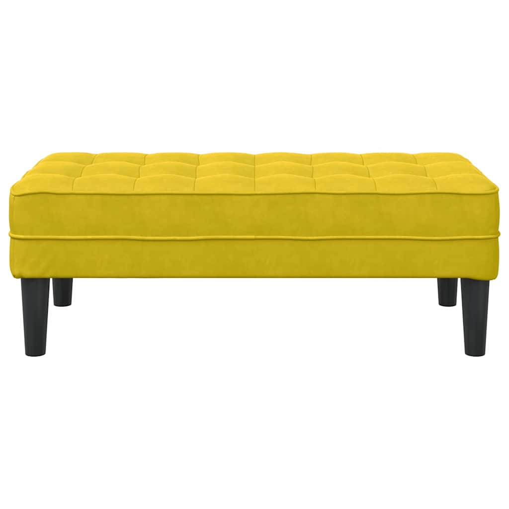 Bank met kussen Geel 113 x 57 x 39 cm Fluweel – afbeelding 4