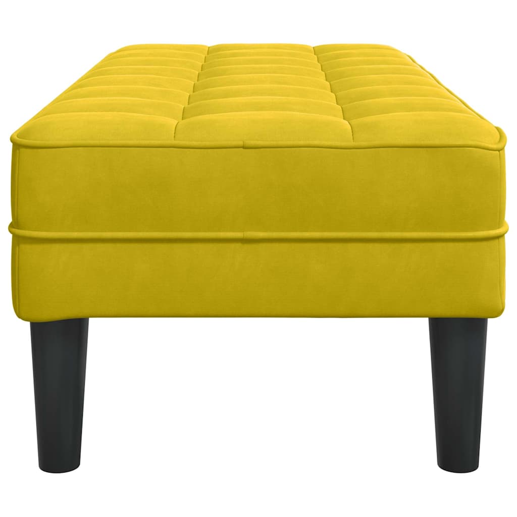 Bank met kussen Geel 113 x 57 x 39 cm Fluweel – afbeelding 5