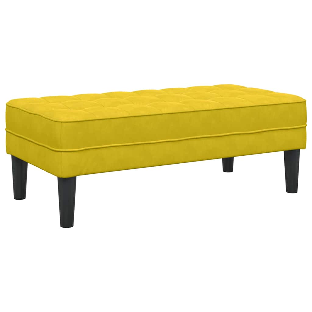 Bank met kussen Geel 113 x 57 x 39 cm Fluweel – afbeelding 6