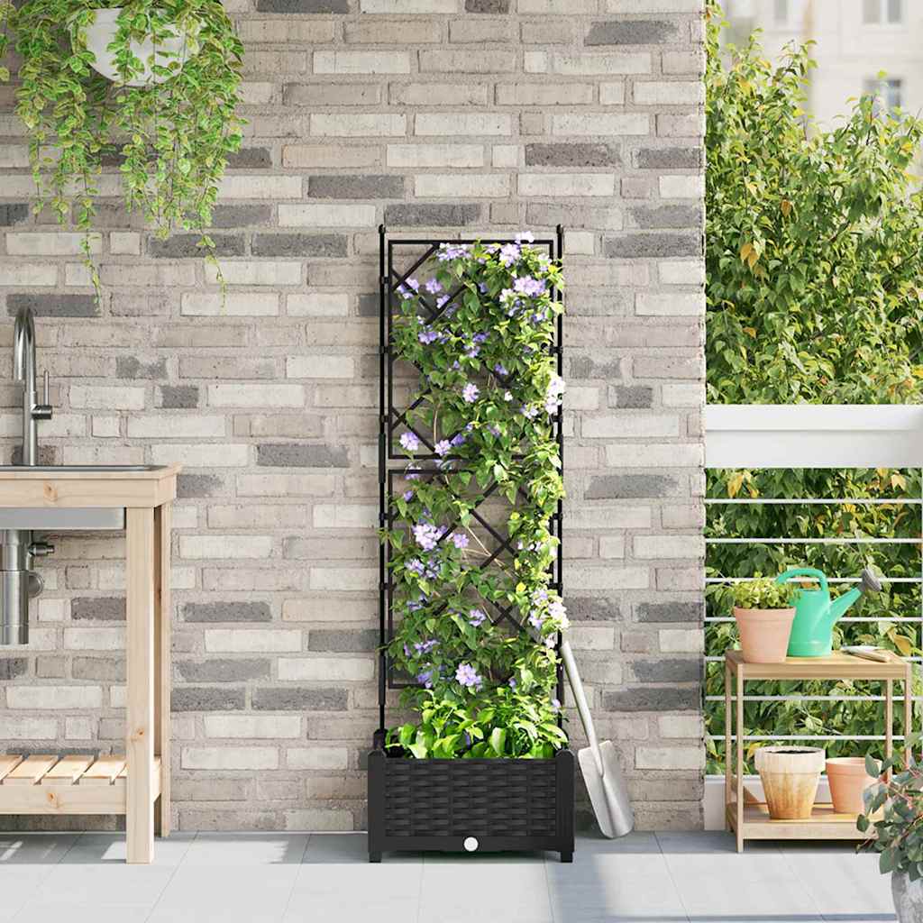 Tuin Bloempot Zwart 40 x 40 x 125,5 cm Kunststof