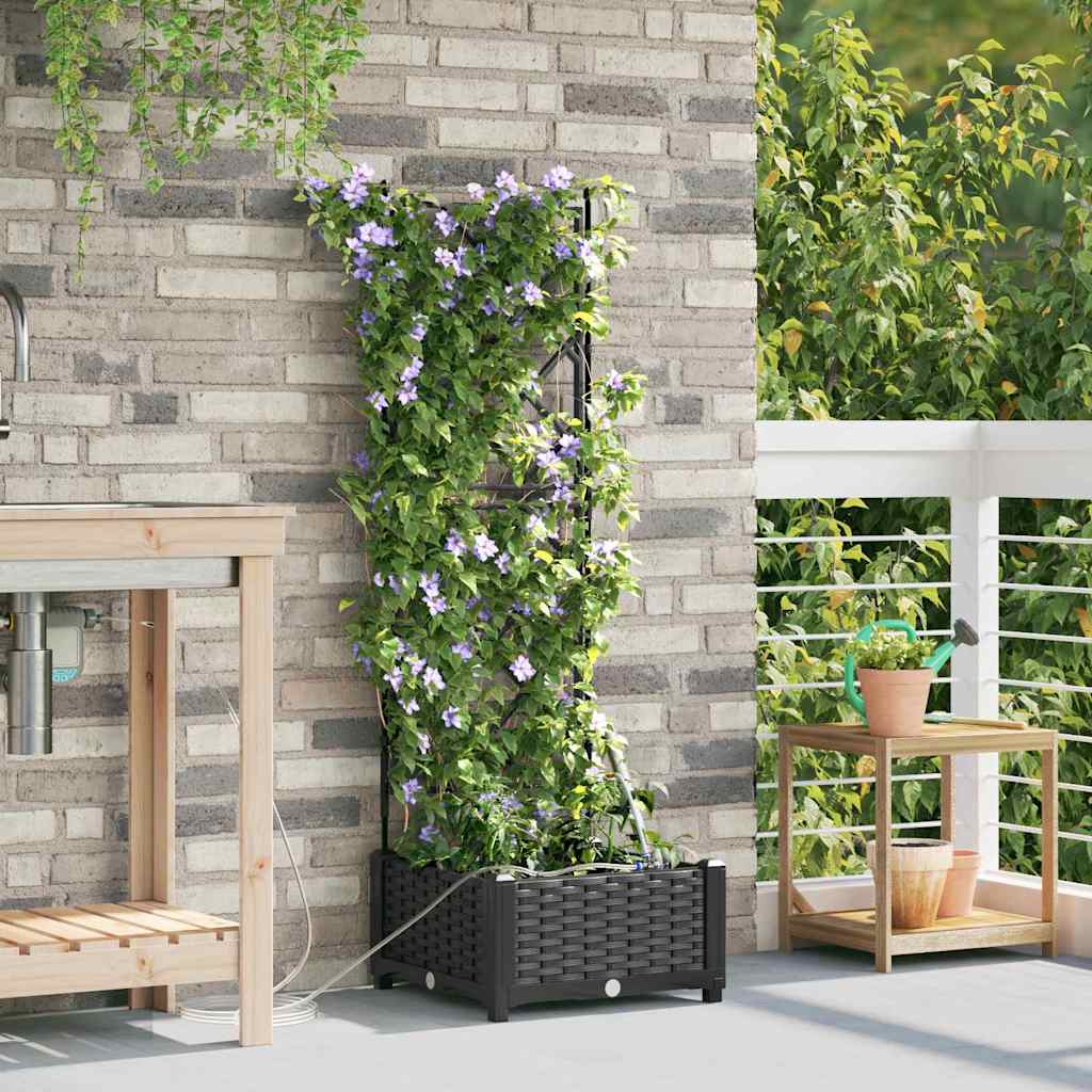 Tuin Bloempot Zwart 40 x 40 x 126 cm Kunststof