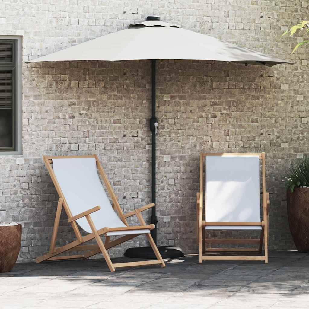 Tuinparasol Zand 294 x 150 x 223 cm Polyester en staal