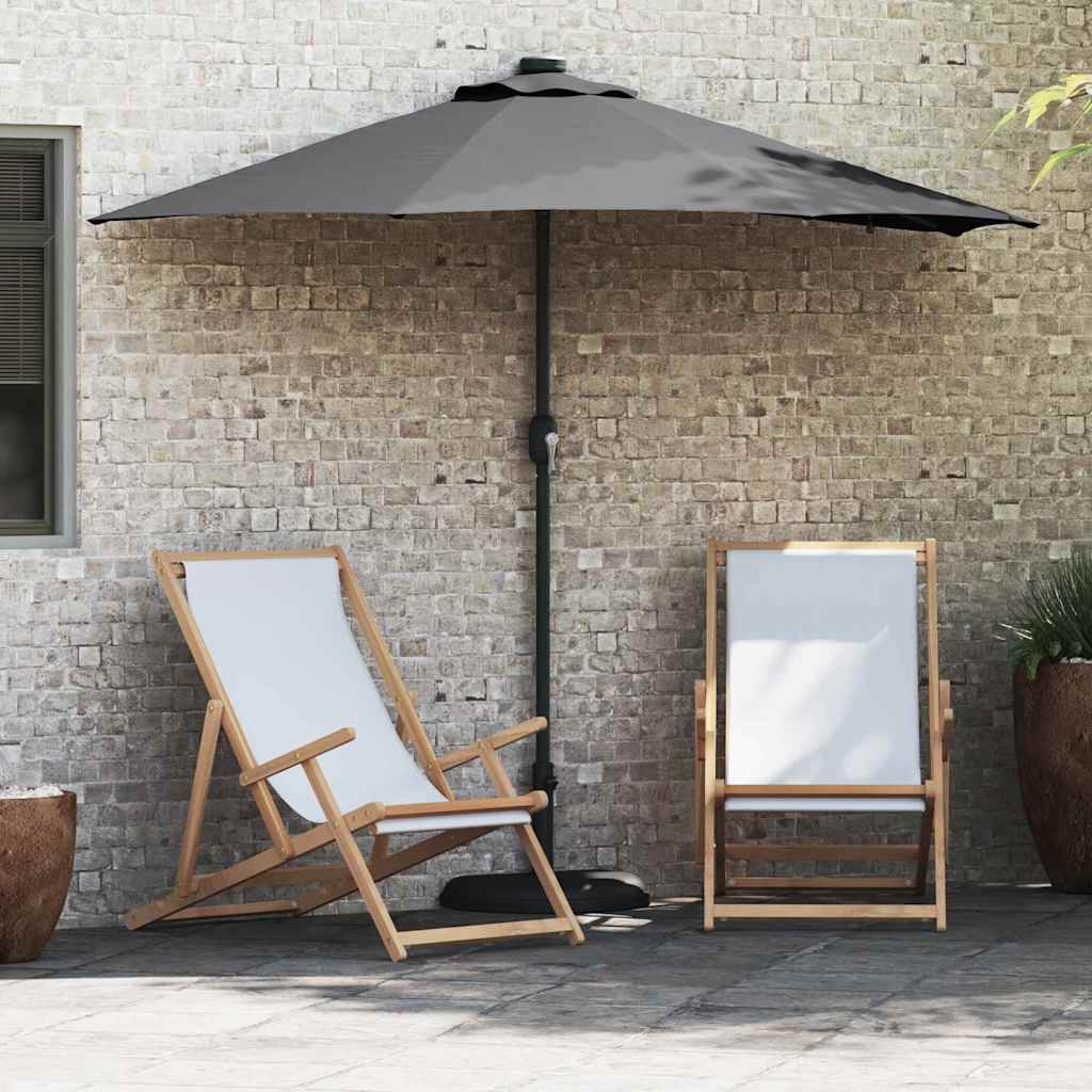 Tuinparasol Antraciet 294 x 150 x 223 cm Polyester en staal
