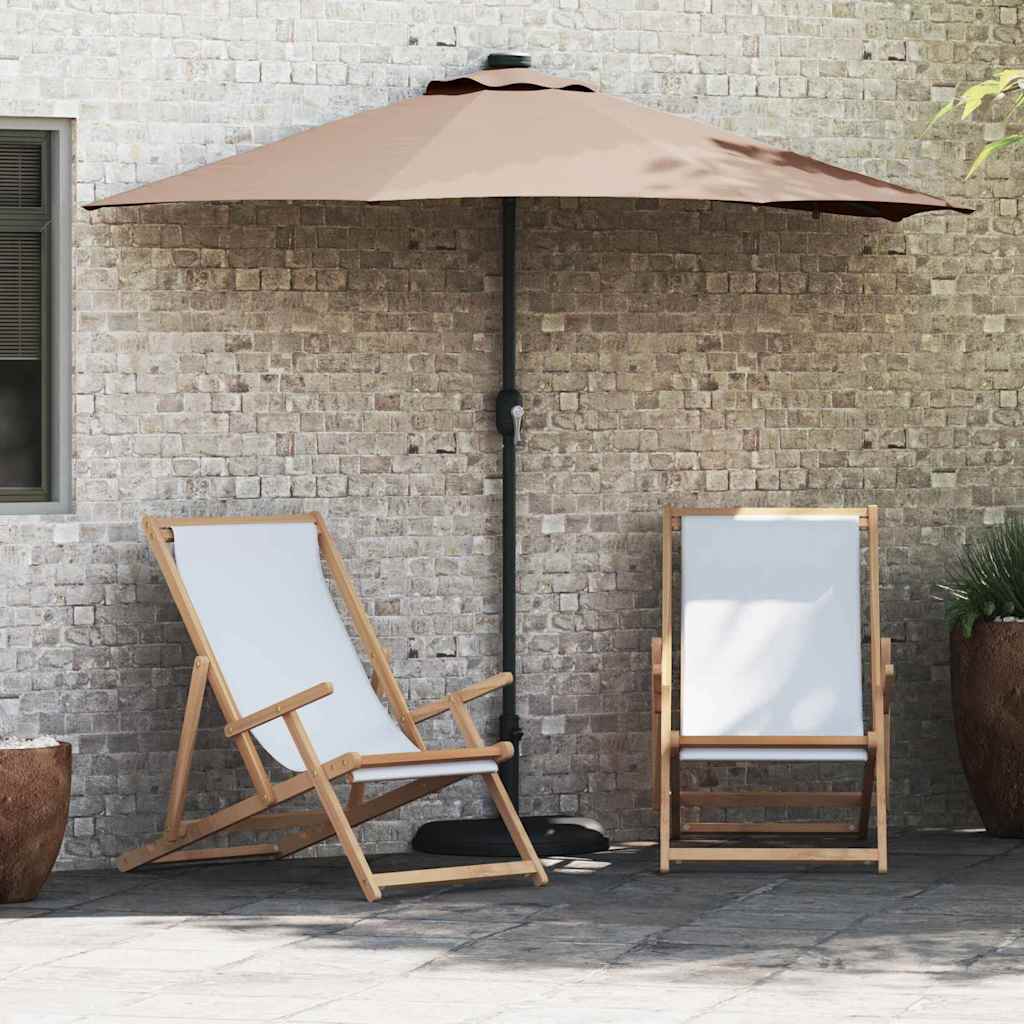 Tuinparasol Taupe 294 x 150 x 223 cm Polyester en staal
