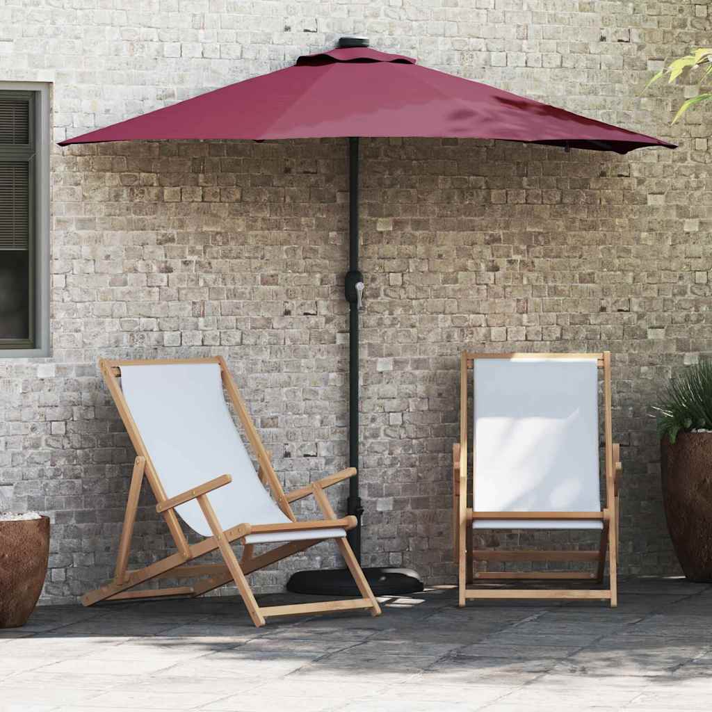 Tuinparasol Bordeaux Rood 294 x 150 x 223 cm Polyester en staal – afbeelding 1