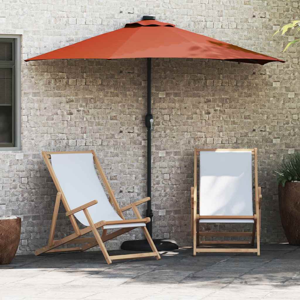 Tuinparasol Terracotta 294 x 150 x 223 cm Polyester en staal