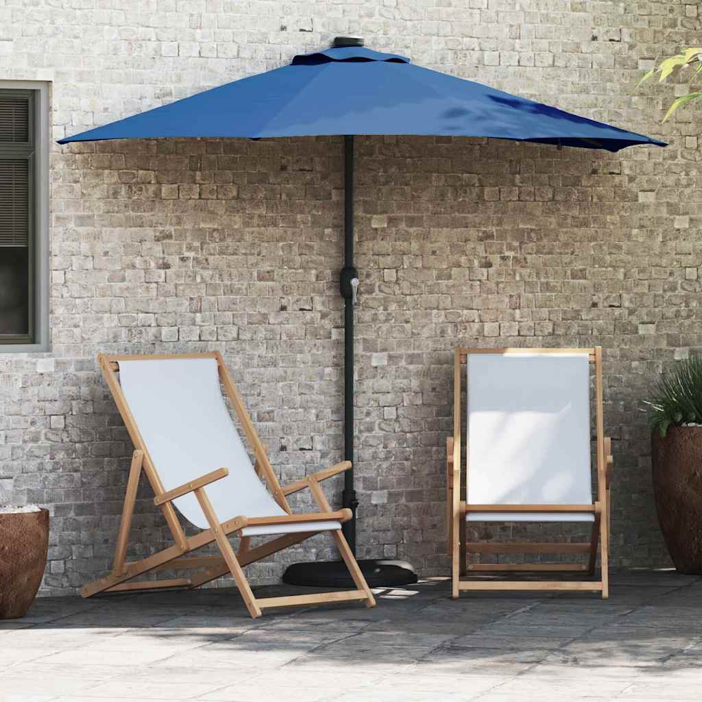 Tuinparasol Azurblauw 294 x 150 x 223 cm Polyester en staal