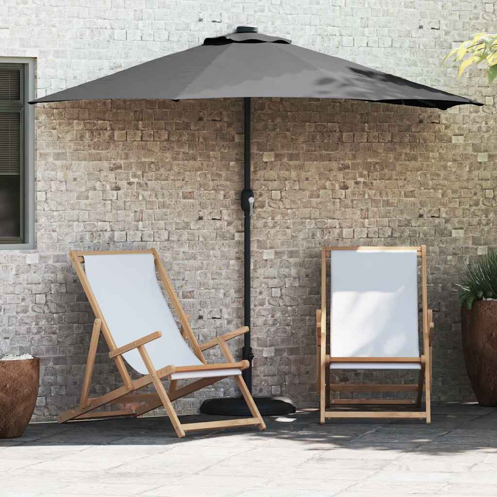 Tuinparasol Antraciet 294 x 150 x 224 cm Polyester en staal – afbeelding 1