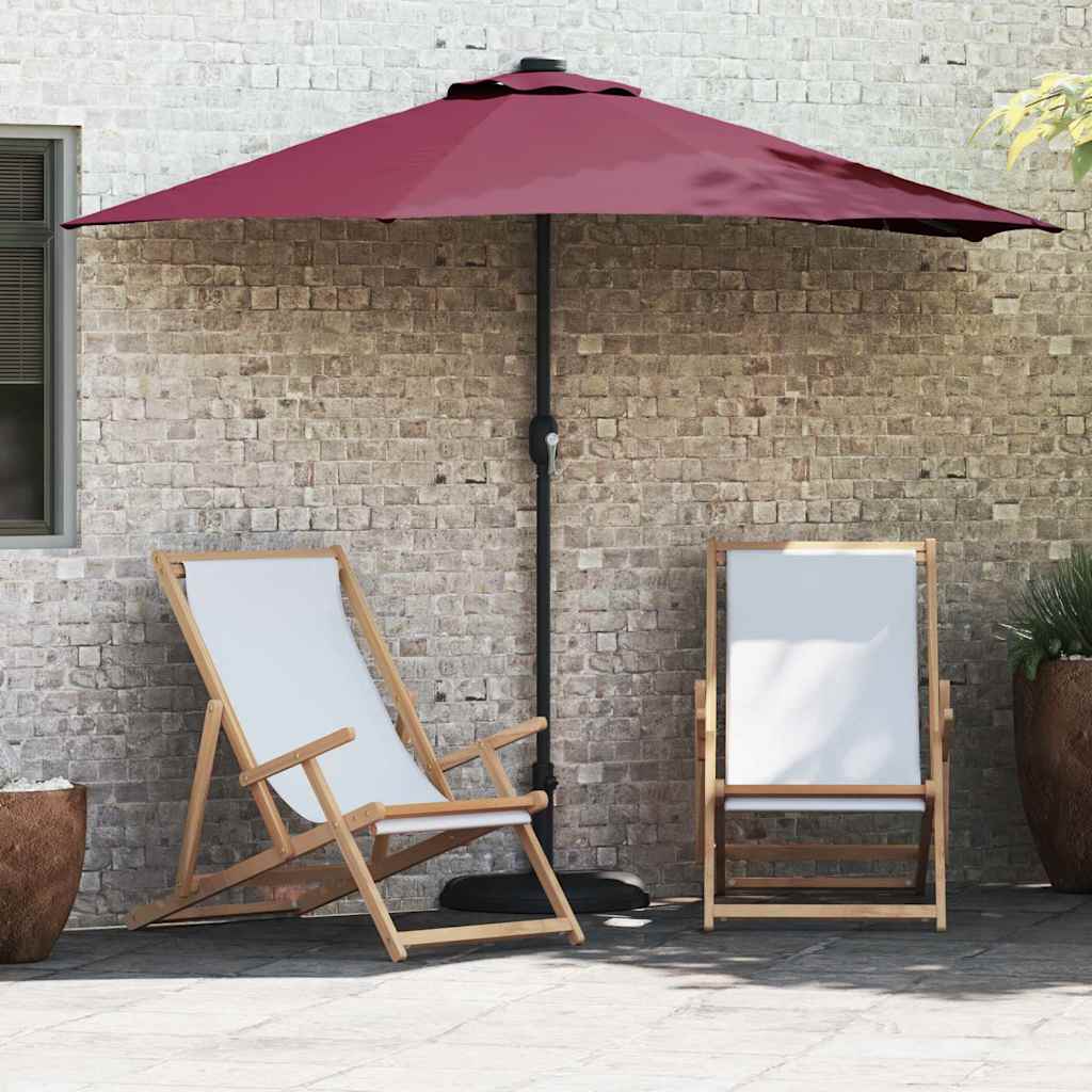 Tuinparasol Bordeaux Rood 294 x 150 x 224 cm Polyester en staal – afbeelding 1