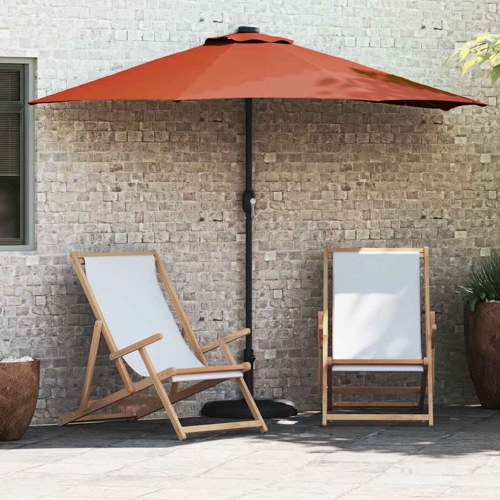 Tuinparasol Terracotta 294 x 150 x 224 cm Polyester en staal