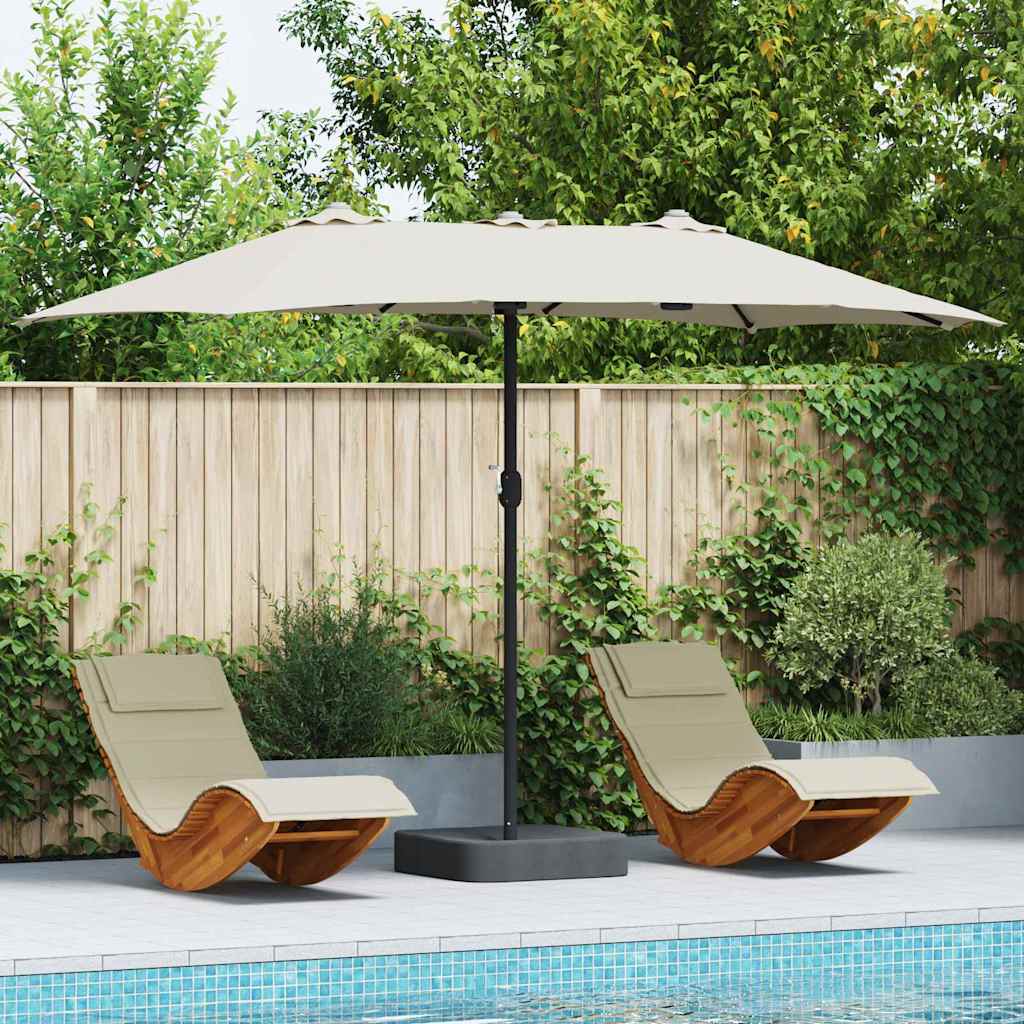 Tuinparasol Zand 385 x 209 x 244 cm Polyester en staal