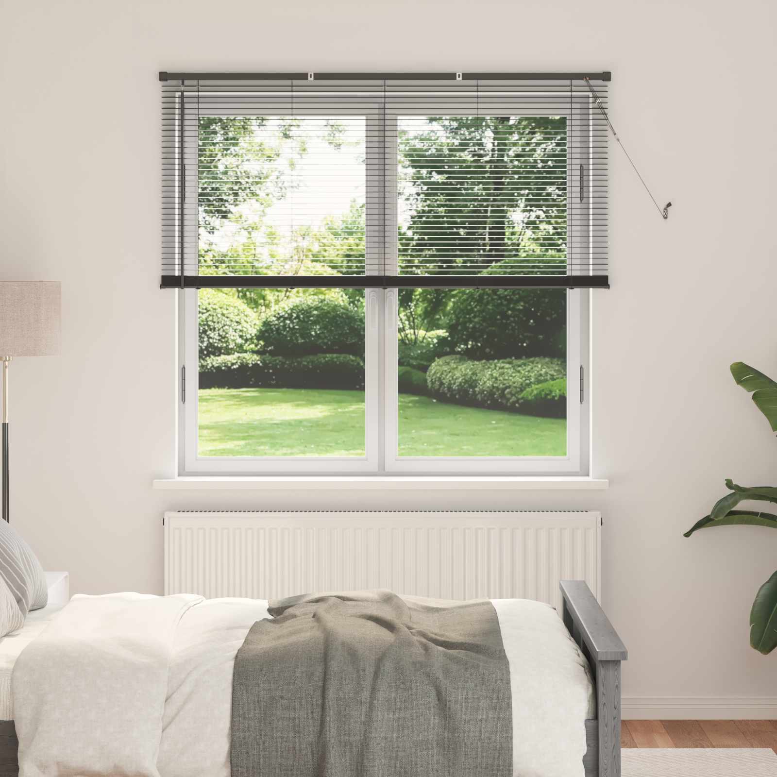 Venetiaanse Blind Zilvergrijs 150 x 130 cm PVC
