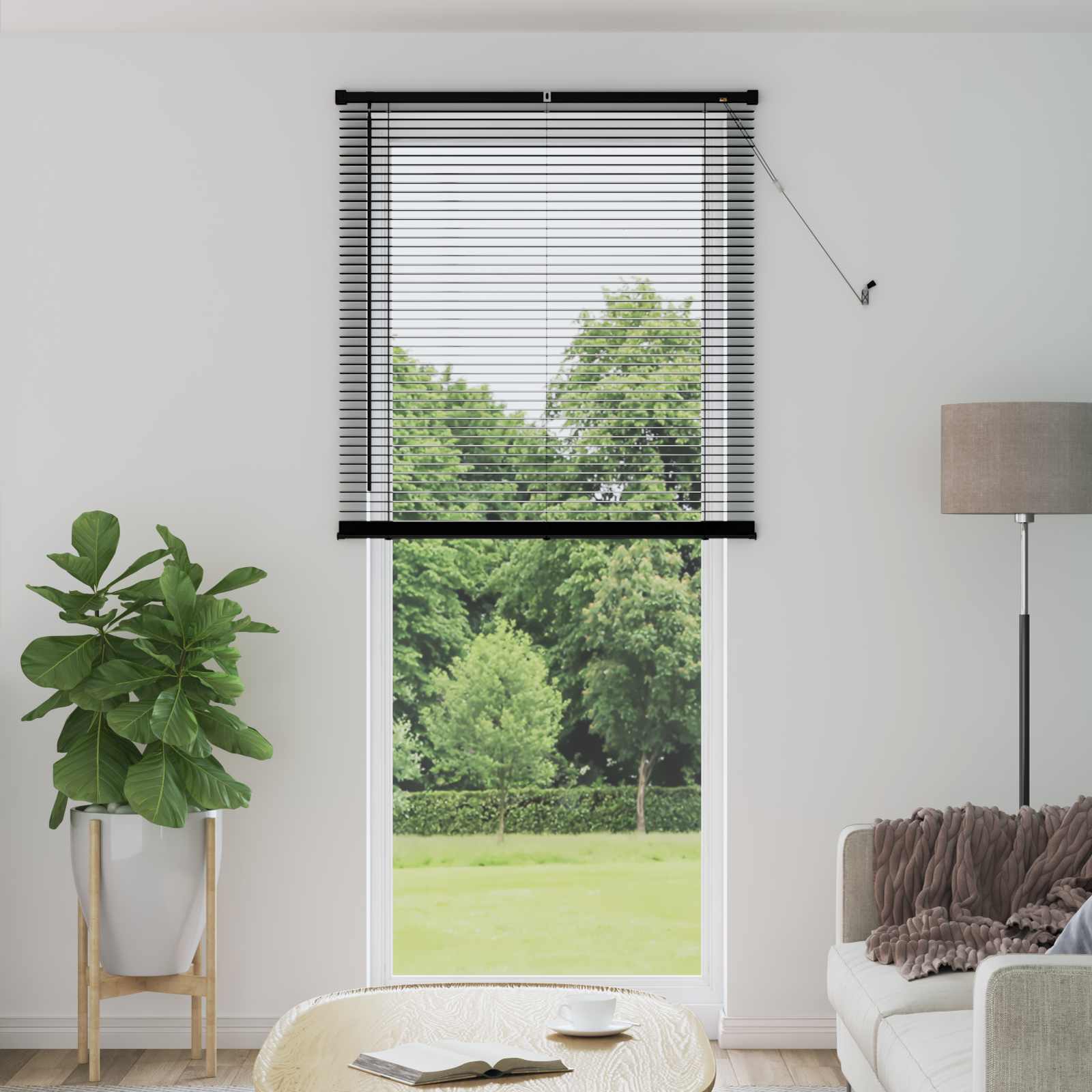 Venetiaanse Blind Zwart 213 x 100 cm PVC