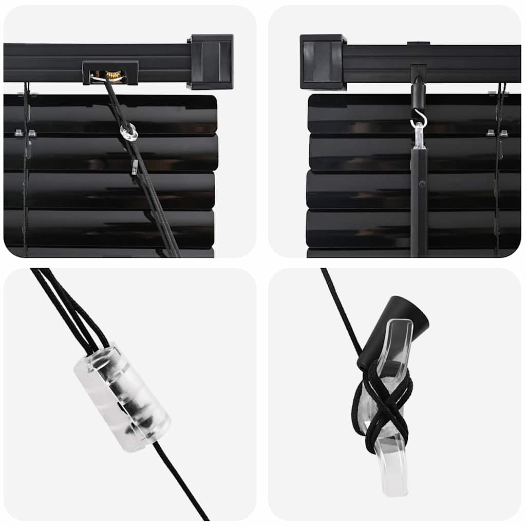 Venetiaanse jaloezieën Zwart 130 x 130 cm Aluminium – afbeelding 8