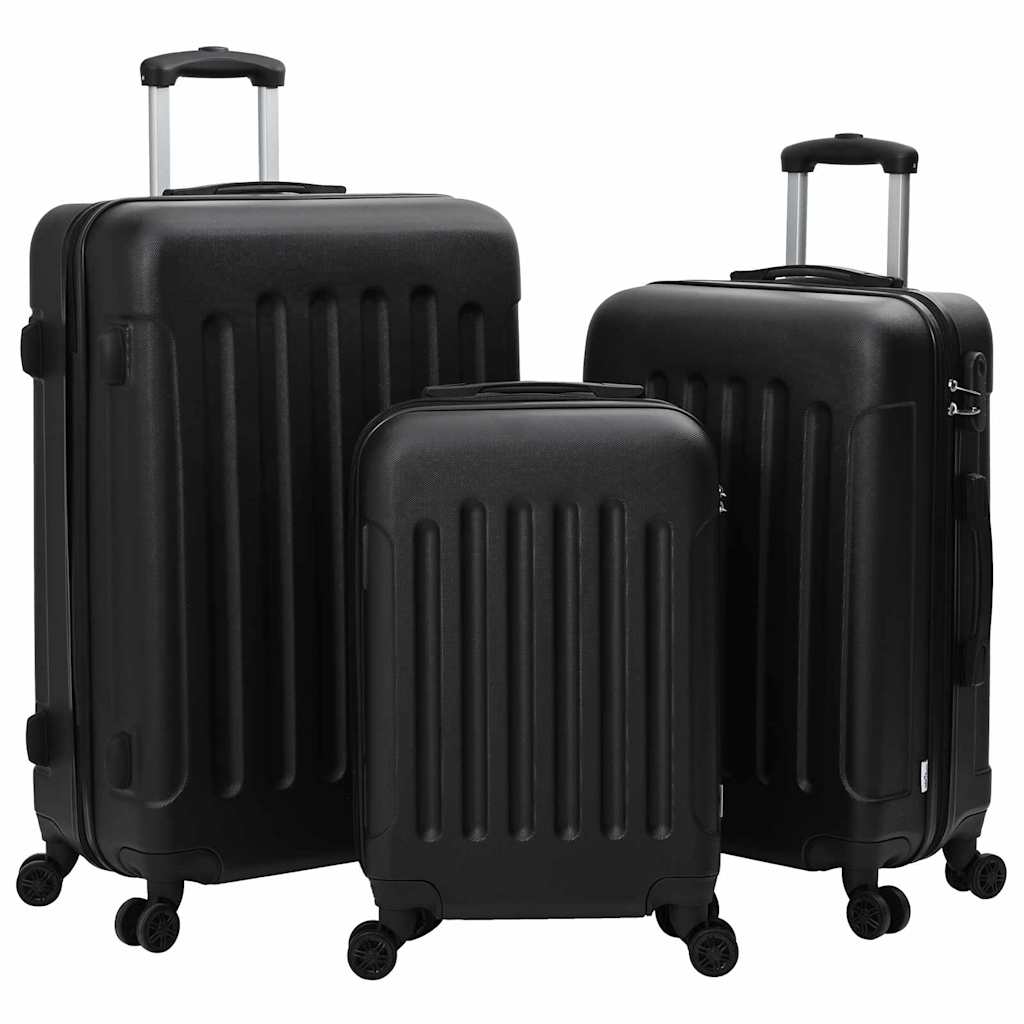 Koffer met slot 3 pcs Zwart 50 x 31 x 78 cm ABS Kunststof