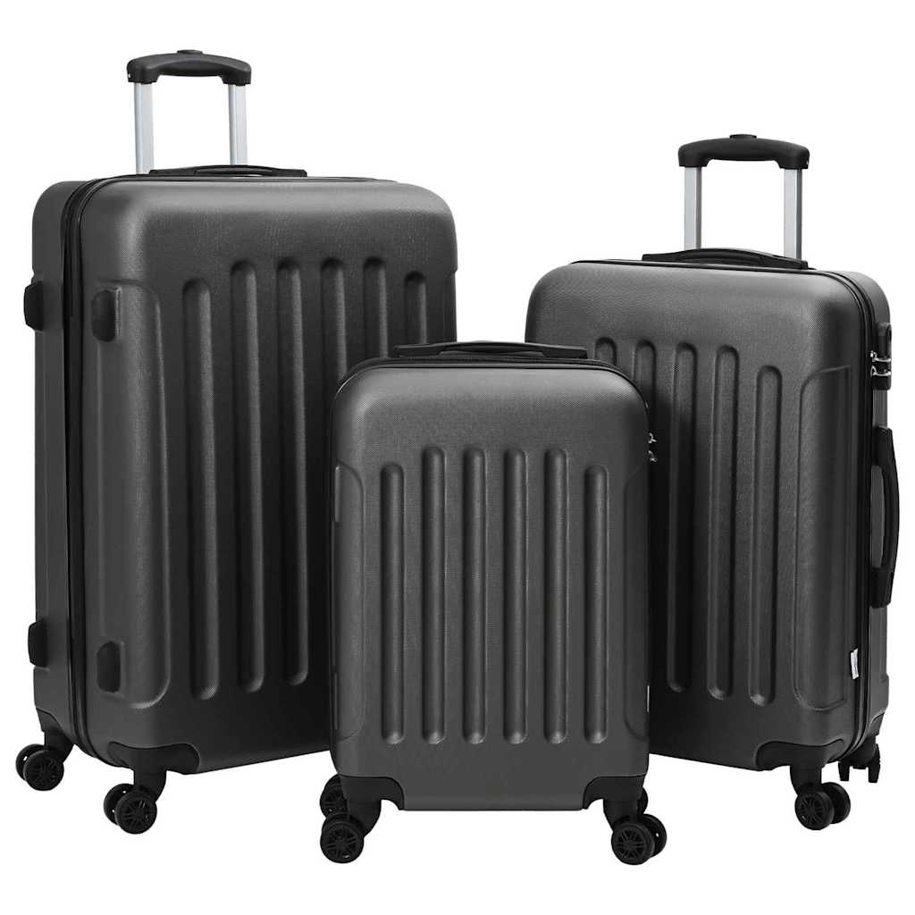 Koffer met slot 3 pcs Donkergrijs 50 x 31 x 78 cm ABS Kunststof