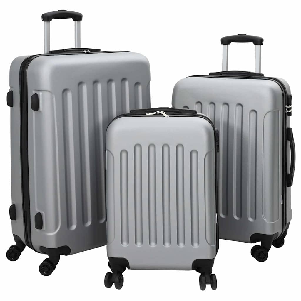 Koffer met slot 3 pcs Zilver 50 x 31 x 78 cm ABS Kunststof