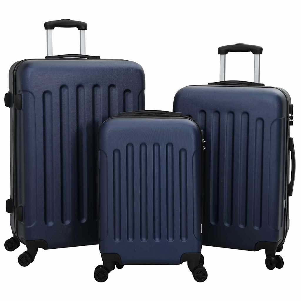 Koffer met slot 3 pcs Donkerblauw 50 x 31 x 78 cm ABS Kunststof