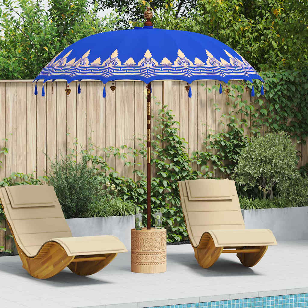 Balinese Parasol Blauw 215 x 215 x 260 cm – afbeelding 1