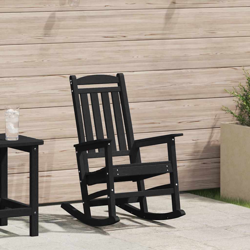 Tuin Schommelstoel Zwart 92 x 70 x 108cm HDPE – afbeelding 1