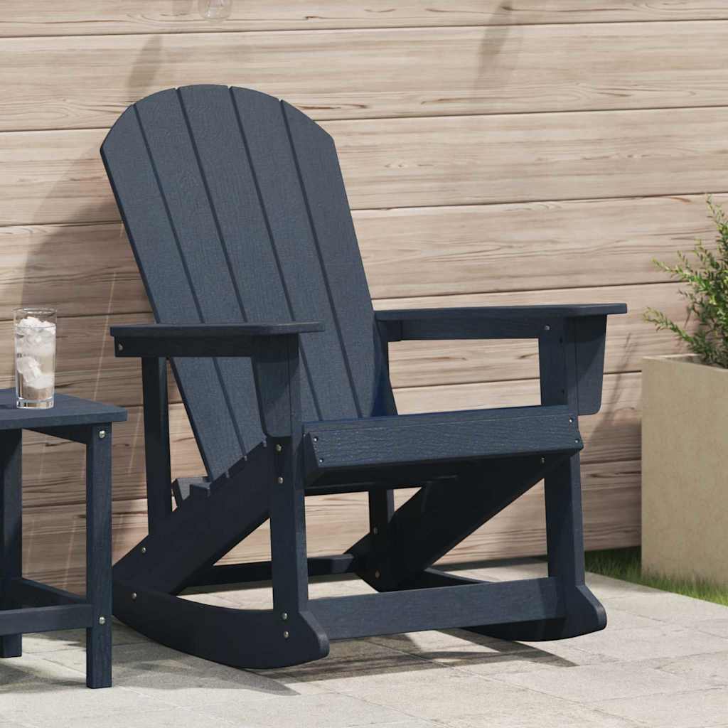 Adirondack Schommelstoel Marineblauw 92 x 73,5 x 92 cm HDPE – afbeelding 1